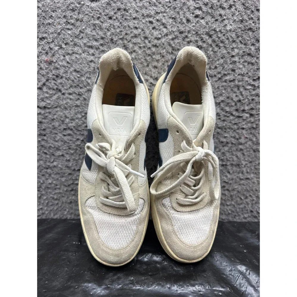 Veja V-10 B-Mesh Low Top Sneakers White Nautico VX0101380 Mens Size 6 US